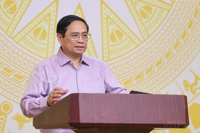 Thủ tướng Chính phủ Phạm Minh Chính phát biểu tại hội nghị. 