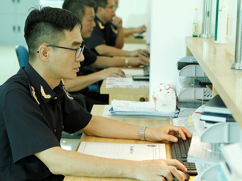 Hoạt động nghiệp vụ tại Chi cục Hải quan Thái Nguyên (Cục Hải quan Bắc Ninh). Ảnh: QH