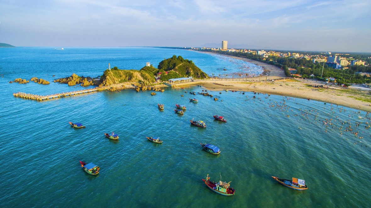 Biển Cửa Lò - khu du lịch nổi tiếng của tỉnh Nghệ An.