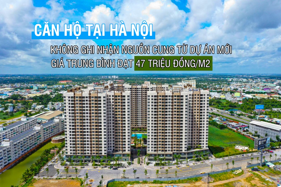 Thị trường căn hộ Hà Nội: Không ghi nhận nguồn cung từ dự án mới, giá trung bình đạt 47 triệu đồng/m2