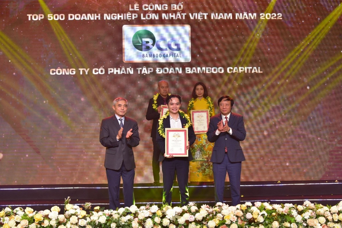Năm 2022 là lần thứ 6 liên tiếp Tập đoàn Bamboo Capital được vinh danh trong Top 500 Doanh nghiệp lớn nhất Việt Nam