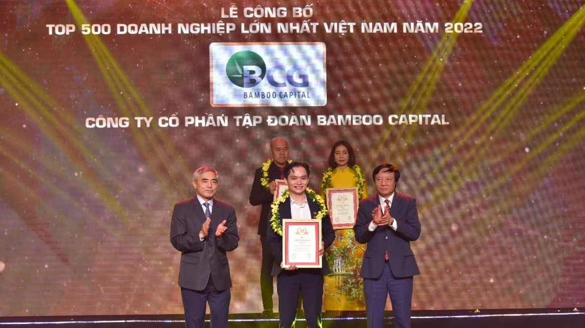 Bamboo Capital 6 năm liên tiếp top 500 Doanh nghiệp lớn nhất Việt Nam