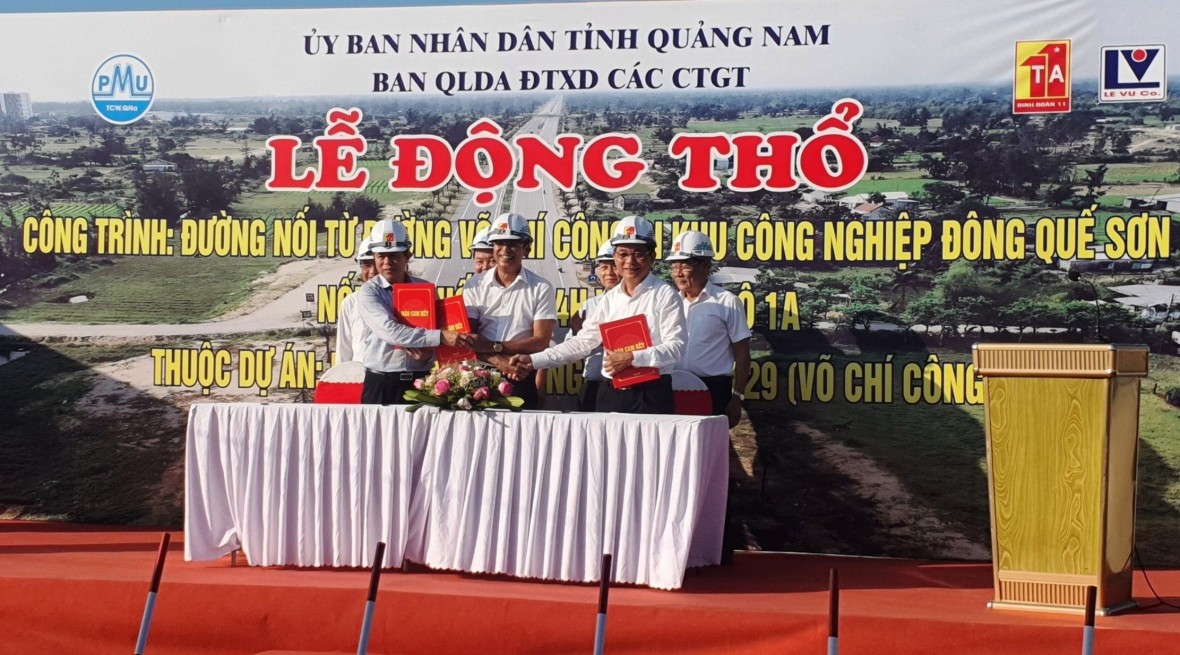 Quảng Nam: Khởi công tuyến đường Võ Chí Công nối quốc lộ 14H và QL1