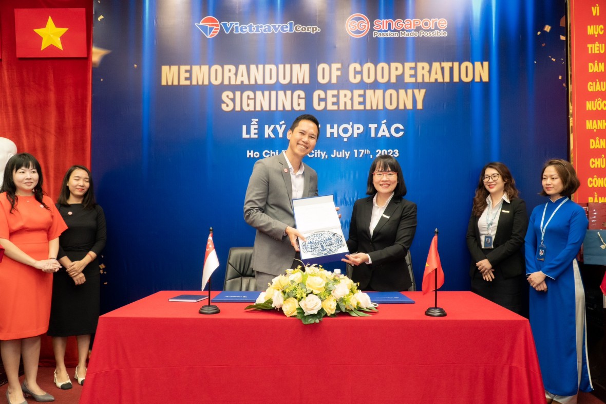 Vietravel ký kết hợp tác với Tổng cục Du lịch Singapore (STB) nhằm nâng cao trải nghiệm du lịch và thu hút du khách Việt