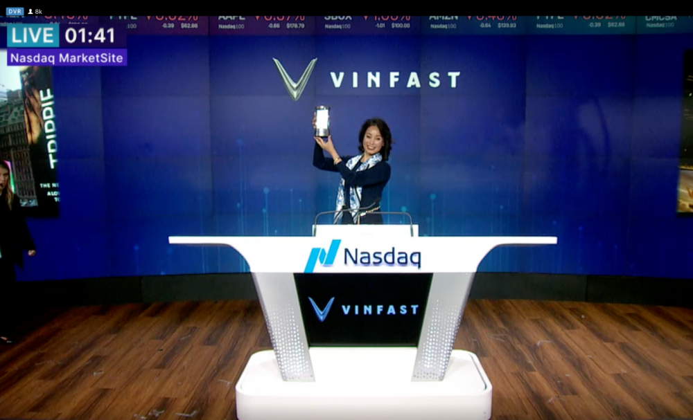 VinFast chốt phiên giao dịch đầu tiên trên Nasdaq, vốn hóa hơn 85 tỷ USD