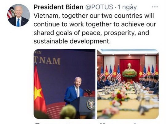 Tổng thống Mỹ Joe Biden đánh giá chuyến thăm Việt Nam là 'thời khắc lịch sử'