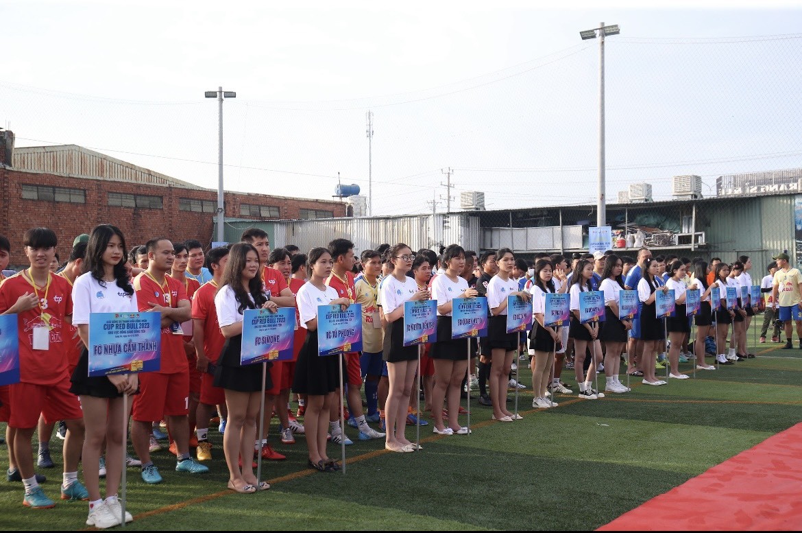 Khai mạc Giải bóng đá Thanh niên công nhân Cup Red Bull 2023 khu vực Đồng bằng Sông Tiền
