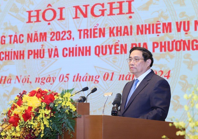 Thủ tướng Phạm Minh Chính phát biểu khai mạc Hội nghị - Ảnh: VGP