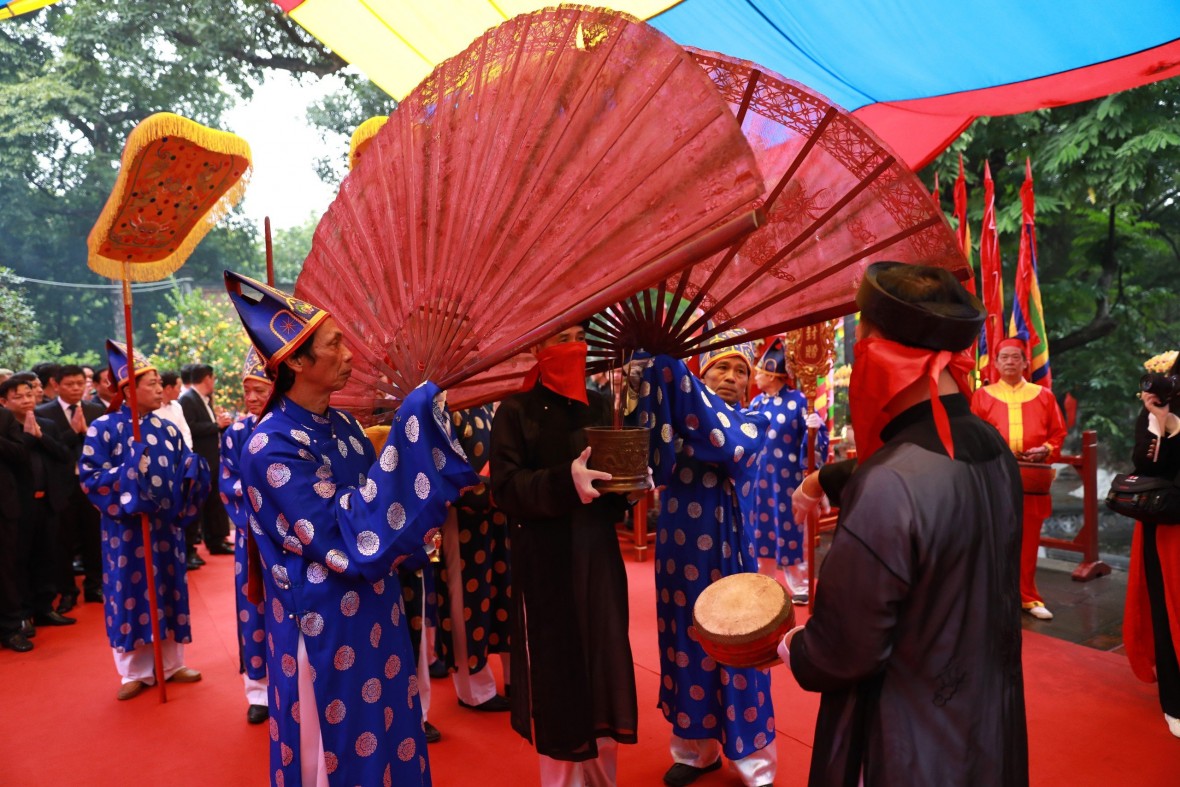 Hà Nội: Khai ấn triều Lý tại lễ hội "Tế Khai sắc, rước khai xuân" đền Voi Phục